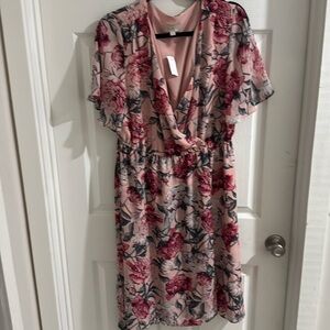 LOFT  super cute  Peony Wrap Dress size L